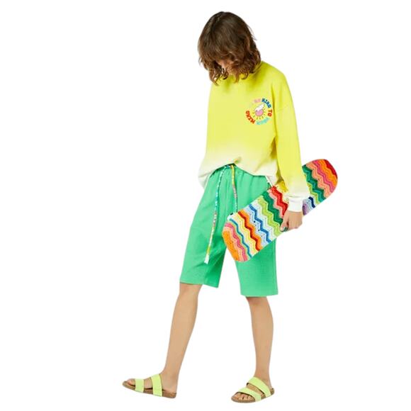 MIRA MIKATI Embroidered "Be Kind to Your Mind" Sweatshirt S - Picture 3 of 12